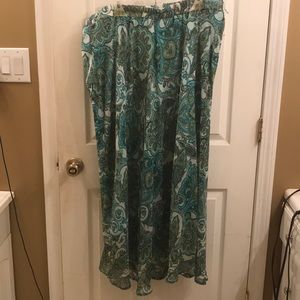 Paisley ankle length skirt